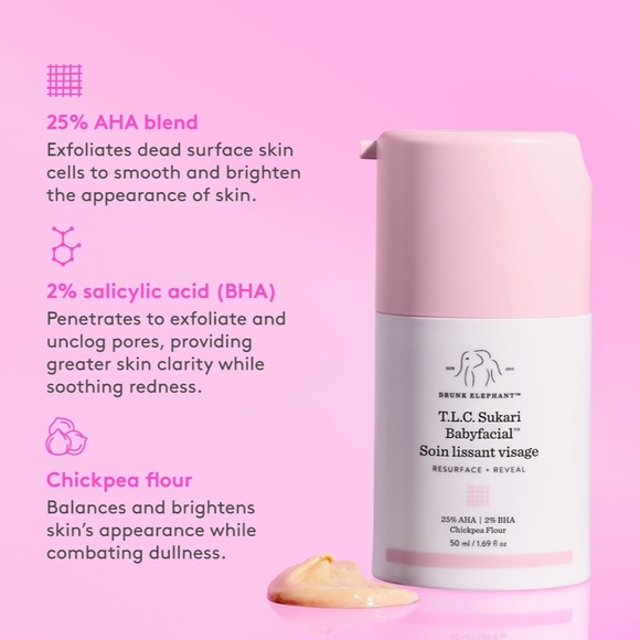 Drunk Elephant TLC Subaru babyfacial AHA + BHA MASK - Picture 3 of 4